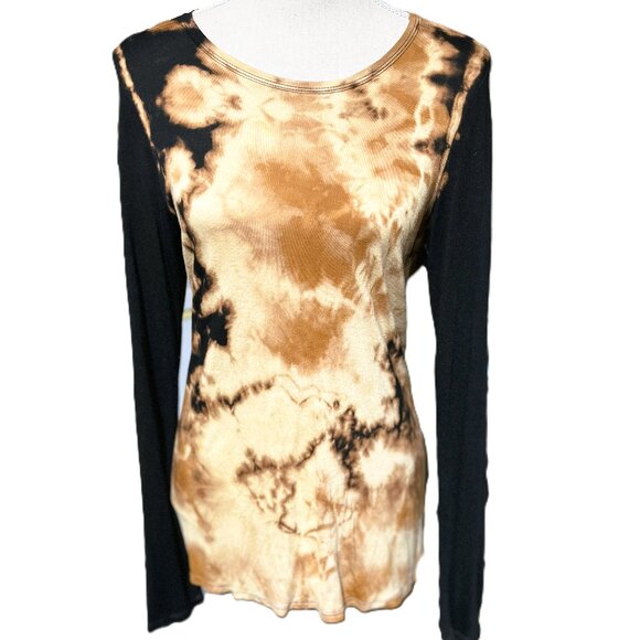 🔥NWT Reverse Tie-Dye Long Sleeve Tee | Micromodal | Slimming | Streetwear Vibe - Picture 1 of 4
